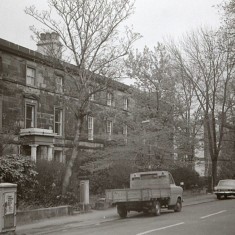 Cars on Broomhall Place, early 1970s. | Photo: Edward Mace