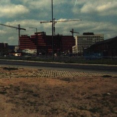 Construction of Moorfoot Building (Manpower Services Commission), 1980. | Photo: Edward Mace