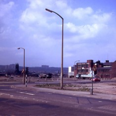 Moorfoot towards St Mary's church, 1980. | Photo: Edward Mace