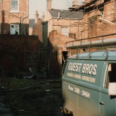 Back of Travis Place, February 1980 | Photo: Tony Allwright