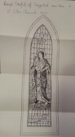 Rough sketch of suggested window in St Silas Church. 1930 | Photo: SALS DIOC.FAC.506